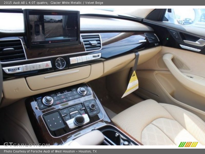 Glacier White Metallic / Velvet Beige 2015 Audi A8 L 4.0T quattro