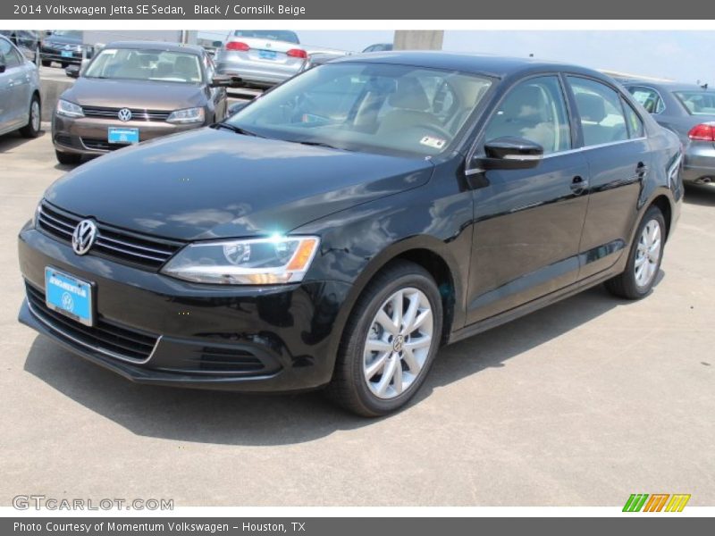 Black / Cornsilk Beige 2014 Volkswagen Jetta SE Sedan