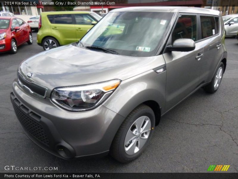 Titanium Gray / Black Diamond Woven Cloth 2014 Kia Soul 1.6