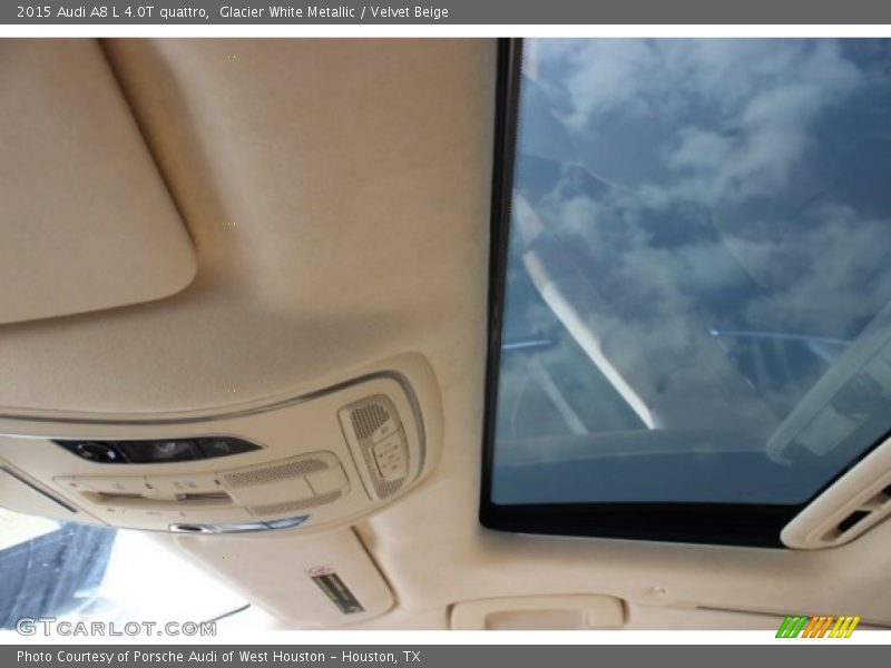 Glacier White Metallic / Velvet Beige 2015 Audi A8 L 4.0T quattro