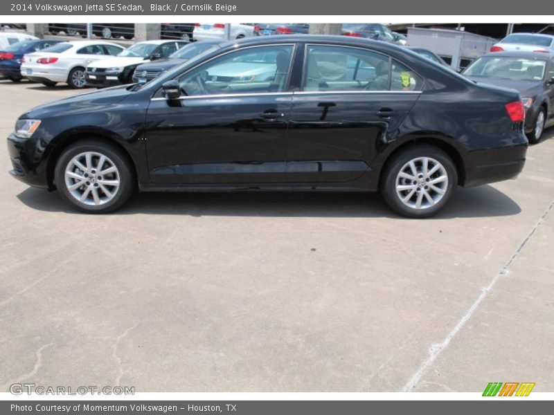 Black / Cornsilk Beige 2014 Volkswagen Jetta SE Sedan