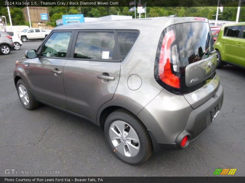 Titanium Gray / Black Diamond Woven Cloth 2014 Kia Soul 1.6