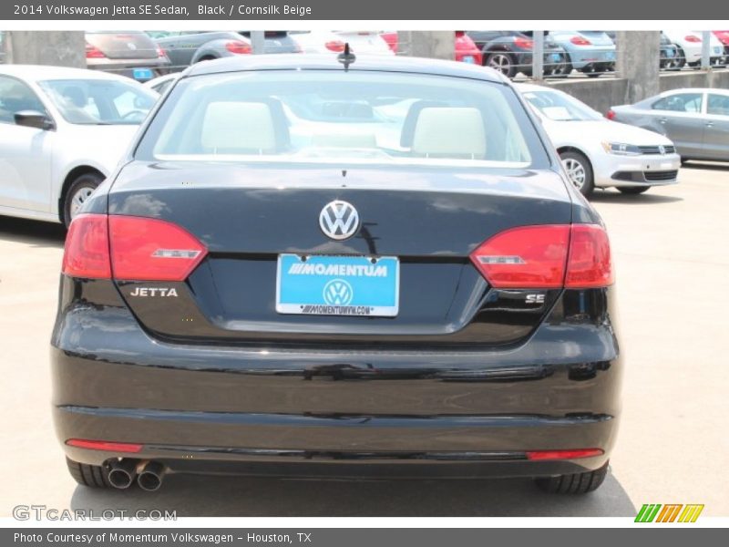 Black / Cornsilk Beige 2014 Volkswagen Jetta SE Sedan