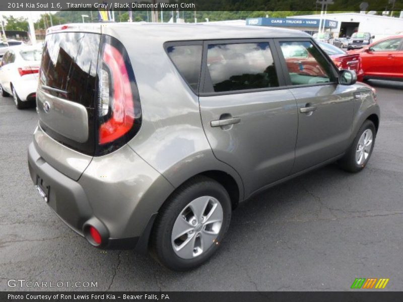 Titanium Gray / Black Diamond Woven Cloth 2014 Kia Soul 1.6