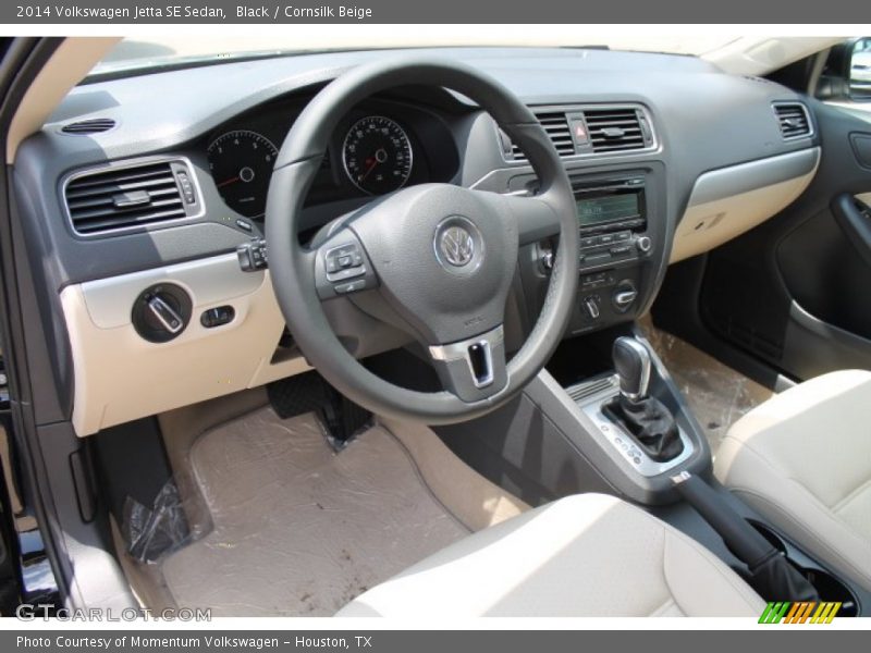 Black / Cornsilk Beige 2014 Volkswagen Jetta SE Sedan