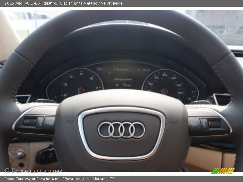 Glacier White Metallic / Velvet Beige 2015 Audi A8 L 4.0T quattro