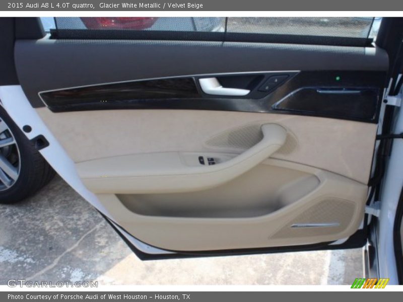 Glacier White Metallic / Velvet Beige 2015 Audi A8 L 4.0T quattro
