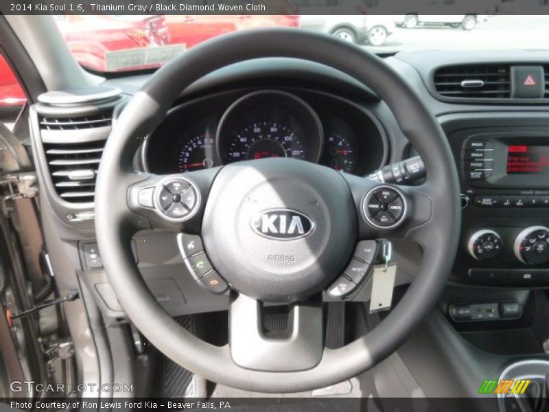 Titanium Gray / Black Diamond Woven Cloth 2014 Kia Soul 1.6
