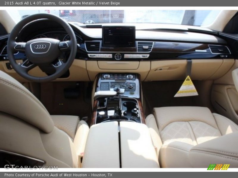 Glacier White Metallic / Velvet Beige 2015 Audi A8 L 4.0T quattro