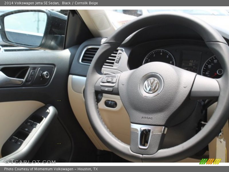 Black / Cornsilk Beige 2014 Volkswagen Jetta SE Sedan