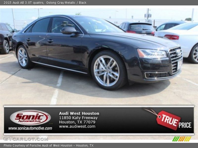 Oolong Gray Metallic / Black 2015 Audi A8 3.0T quattro
