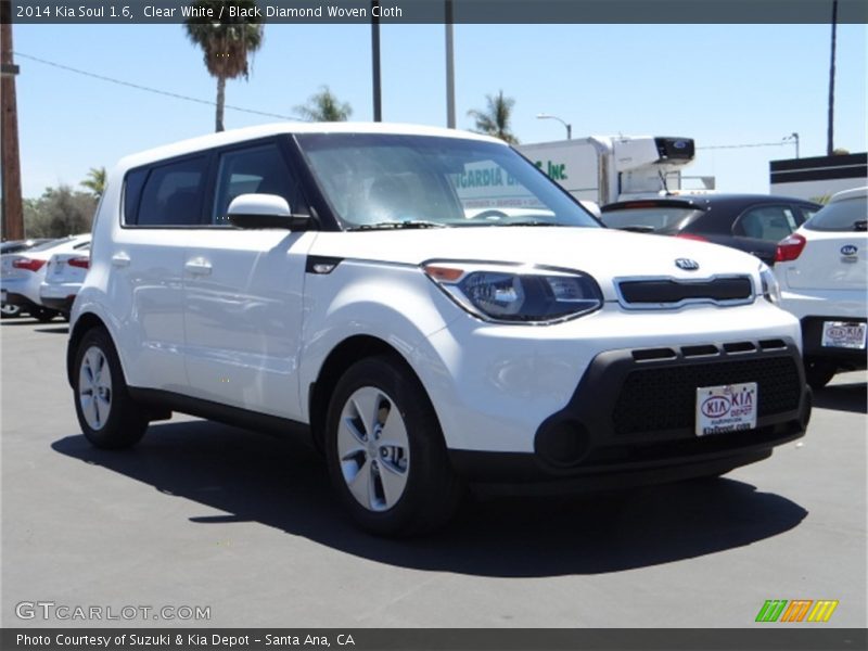 Clear White / Black Diamond Woven Cloth 2014 Kia Soul 1.6