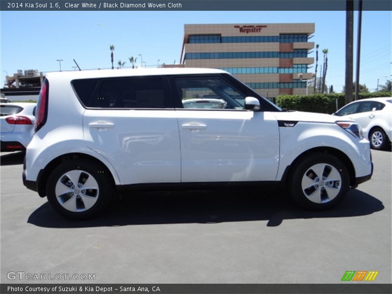 Clear White / Black Diamond Woven Cloth 2014 Kia Soul 1.6