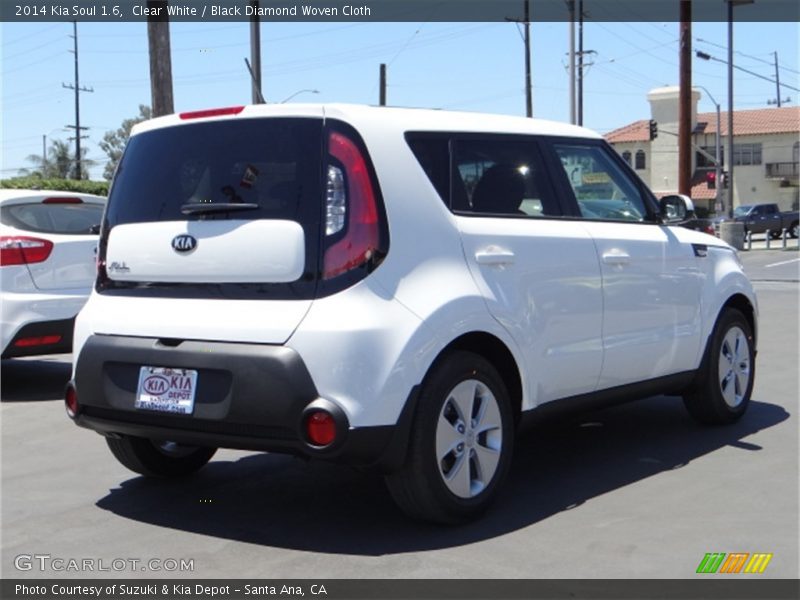 Clear White / Black Diamond Woven Cloth 2014 Kia Soul 1.6