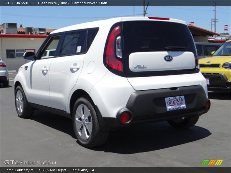 Clear White / Black Diamond Woven Cloth 2014 Kia Soul 1.6