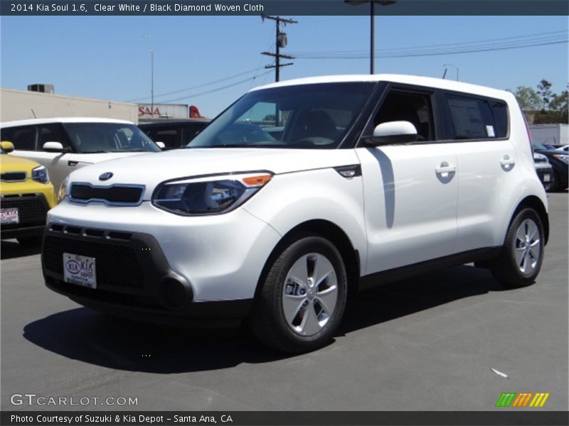 Clear White / Black Diamond Woven Cloth 2014 Kia Soul 1.6