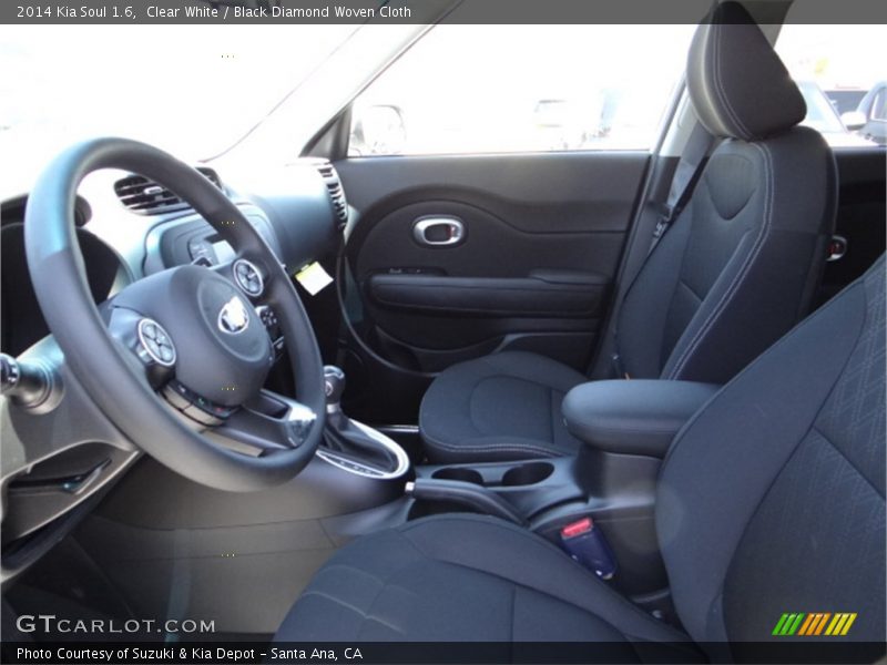 Clear White / Black Diamond Woven Cloth 2014 Kia Soul 1.6