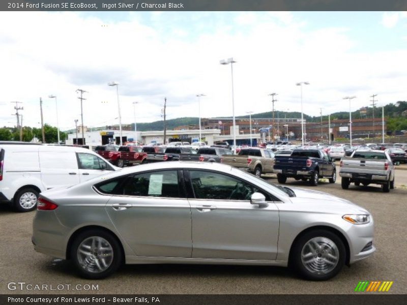 Ingot Silver / Charcoal Black 2014 Ford Fusion SE EcoBoost