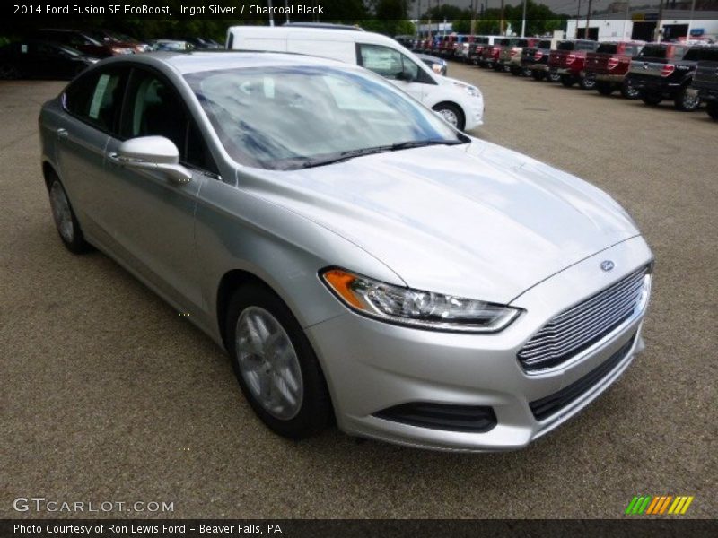 Ingot Silver / Charcoal Black 2014 Ford Fusion SE EcoBoost