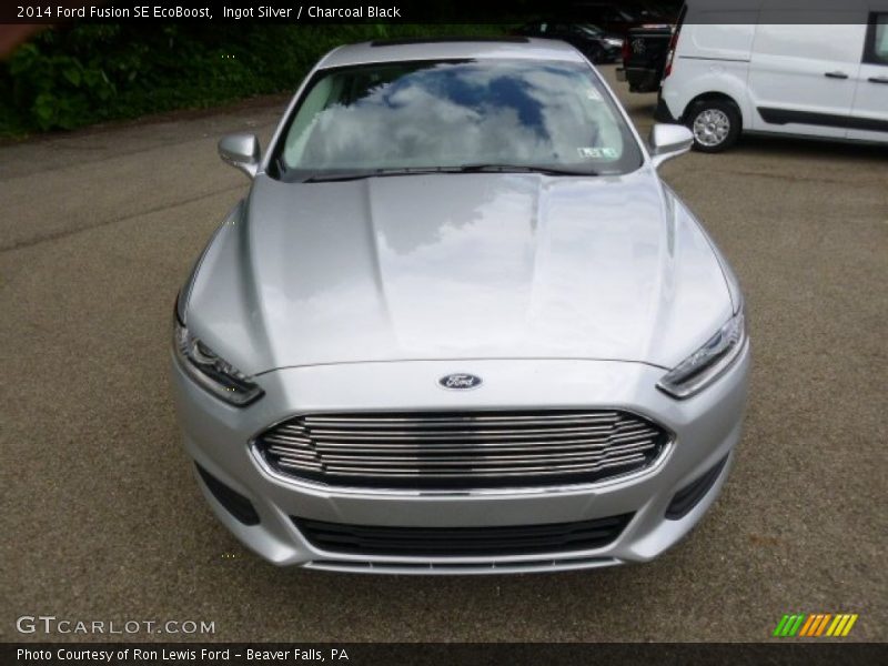 Ingot Silver / Charcoal Black 2014 Ford Fusion SE EcoBoost