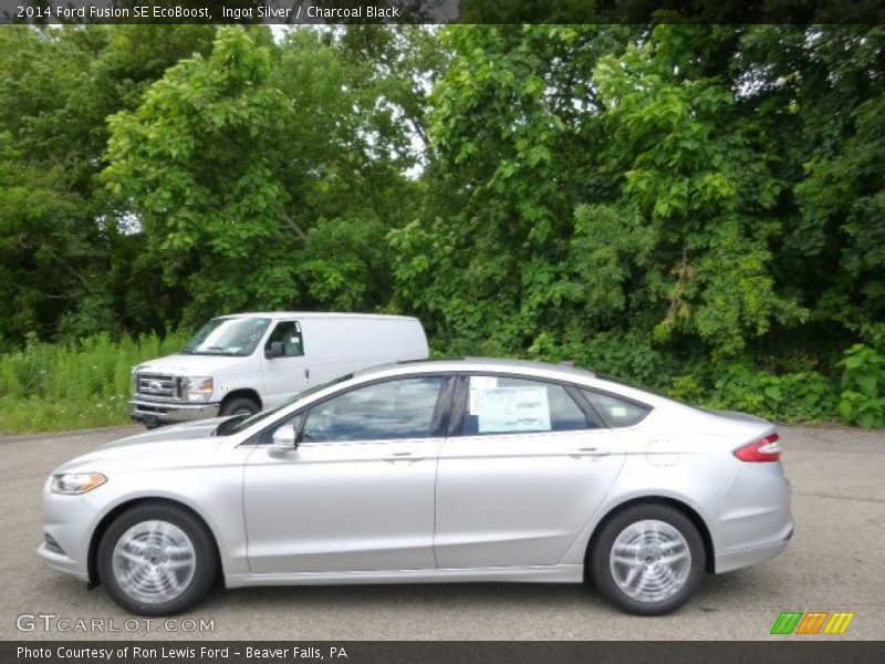 Ingot Silver / Charcoal Black 2014 Ford Fusion SE EcoBoost