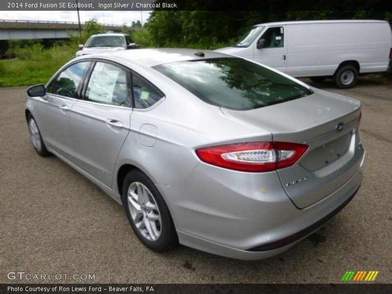 Ingot Silver / Charcoal Black 2014 Ford Fusion SE EcoBoost