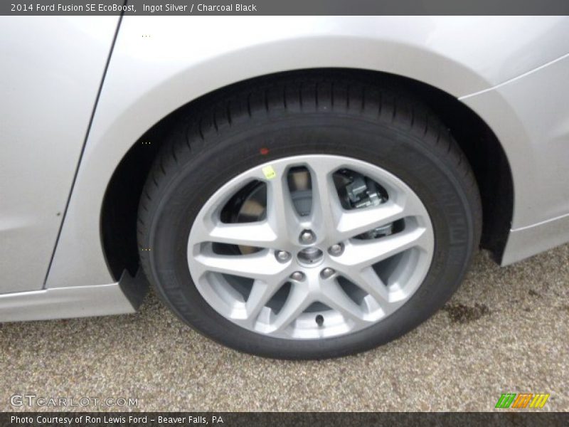 Ingot Silver / Charcoal Black 2014 Ford Fusion SE EcoBoost