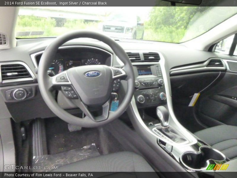 Ingot Silver / Charcoal Black 2014 Ford Fusion SE EcoBoost