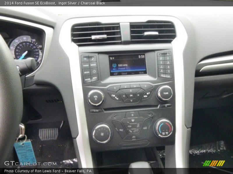 Ingot Silver / Charcoal Black 2014 Ford Fusion SE EcoBoost