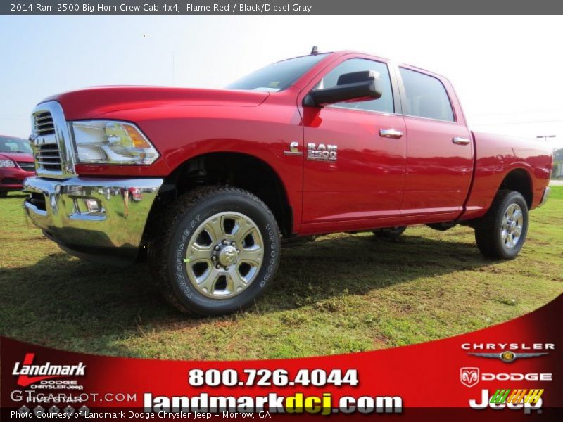 Flame Red / Black/Diesel Gray 2014 Ram 2500 Big Horn Crew Cab 4x4