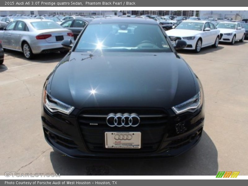 Phantom Black Pearl / Black 2015 Audi A6 3.0T Prestige quattro Sedan