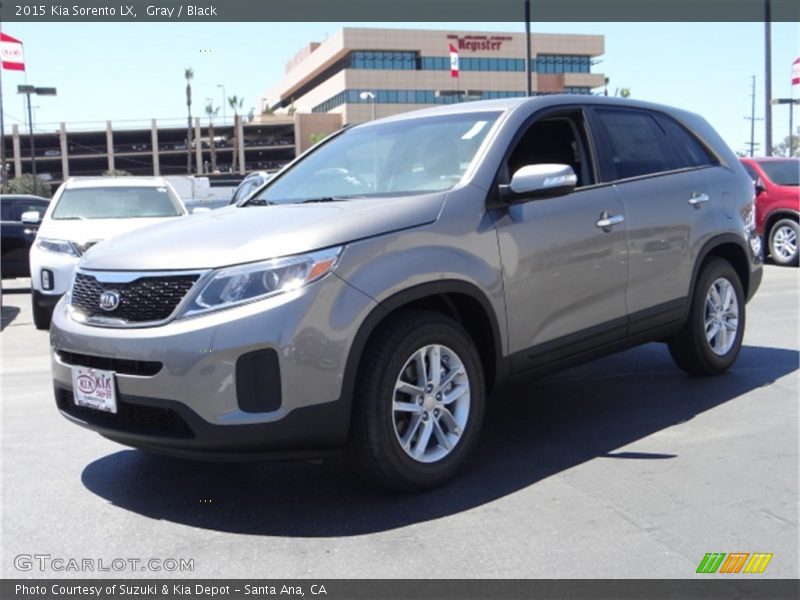 Gray / Black 2015 Kia Sorento LX