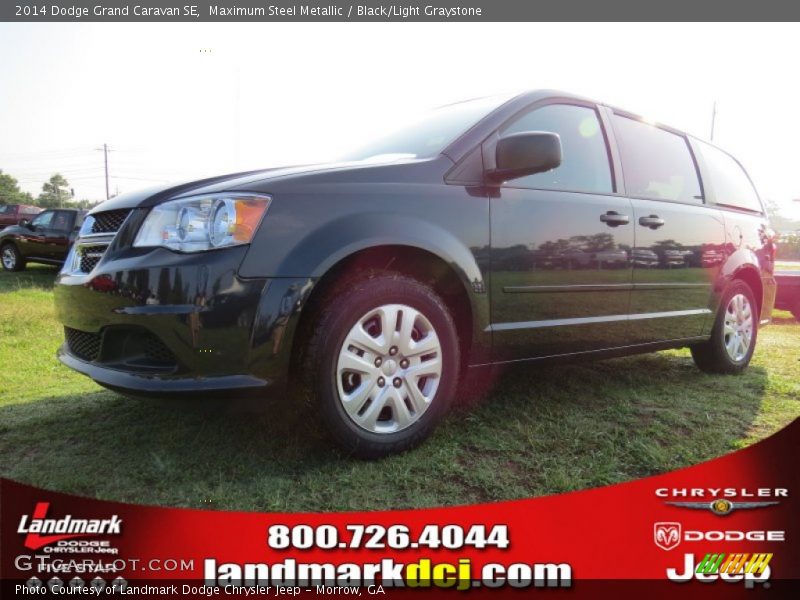 Maximum Steel Metallic / Black/Light Graystone 2014 Dodge Grand Caravan SE