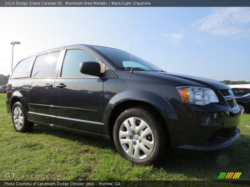 Maximum Steel Metallic / Black/Light Graystone 2014 Dodge Grand Caravan SE