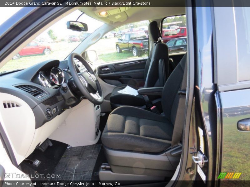 Maximum Steel Metallic / Black/Light Graystone 2014 Dodge Grand Caravan SE