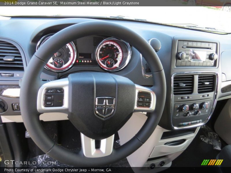 Maximum Steel Metallic / Black/Light Graystone 2014 Dodge Grand Caravan SE