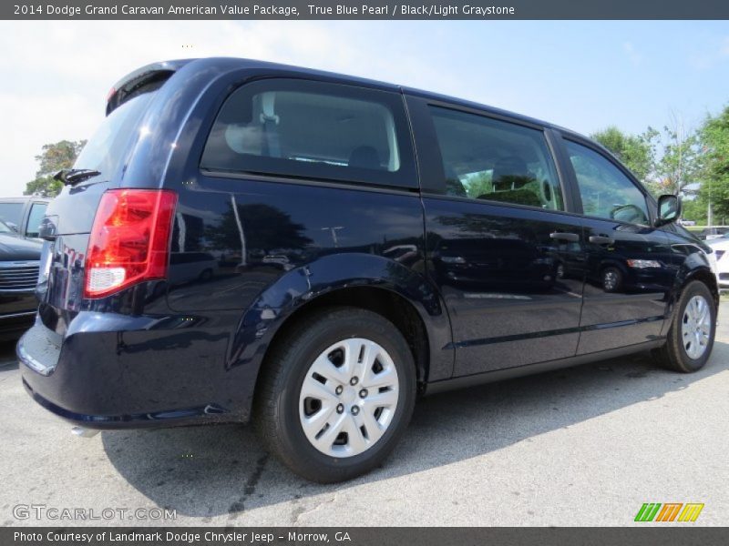 True Blue Pearl / Black/Light Graystone 2014 Dodge Grand Caravan American Value Package