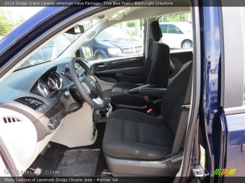True Blue Pearl / Black/Light Graystone 2014 Dodge Grand Caravan American Value Package