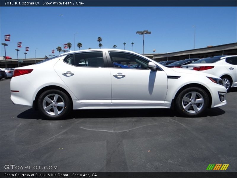 Snow White Pearl / Gray 2015 Kia Optima LX