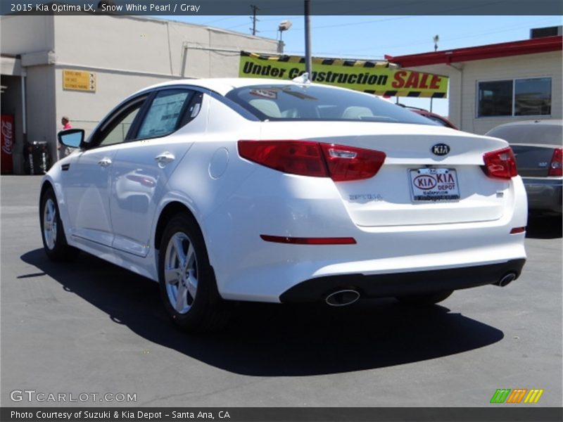 Snow White Pearl / Gray 2015 Kia Optima LX