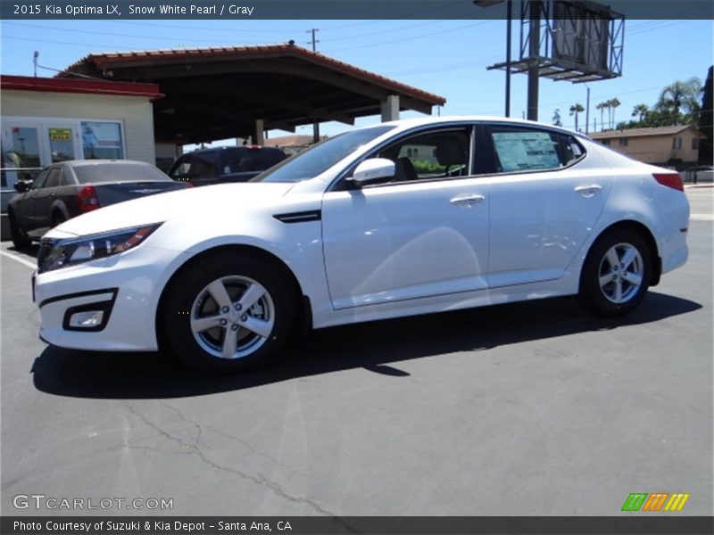 Snow White Pearl / Gray 2015 Kia Optima LX