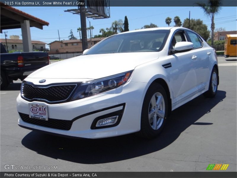 Snow White Pearl / Gray 2015 Kia Optima LX