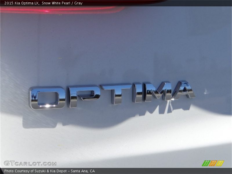 Snow White Pearl / Gray 2015 Kia Optima LX