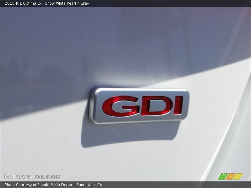 Snow White Pearl / Gray 2015 Kia Optima LX