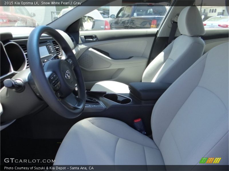 Snow White Pearl / Gray 2015 Kia Optima LX