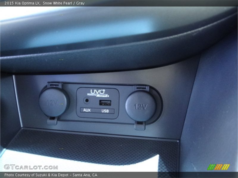 Snow White Pearl / Gray 2015 Kia Optima LX