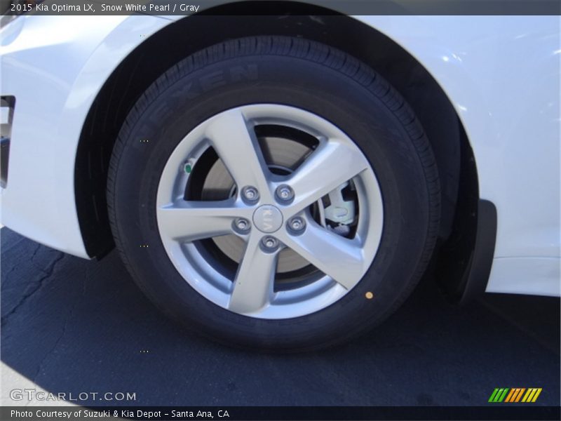 Snow White Pearl / Gray 2015 Kia Optima LX