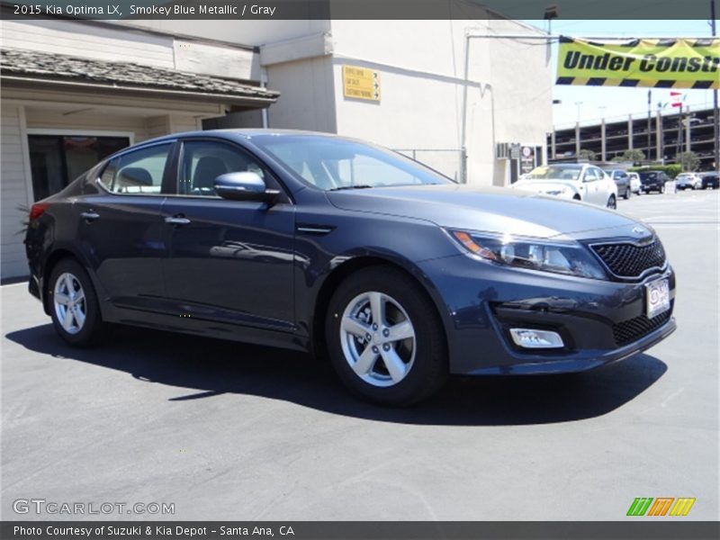 Smokey Blue Metallic / Gray 2015 Kia Optima LX