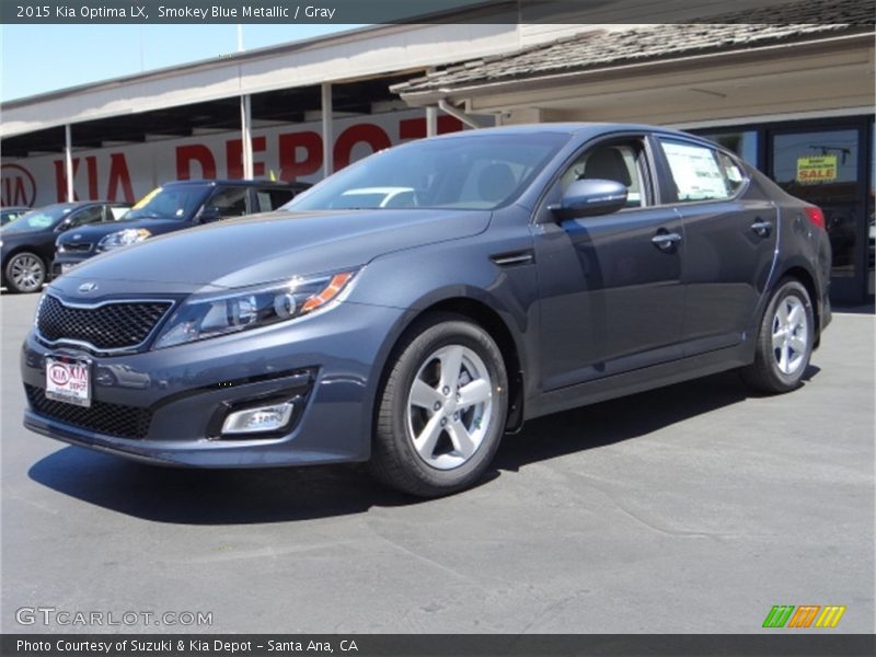 Smokey Blue Metallic / Gray 2015 Kia Optima LX