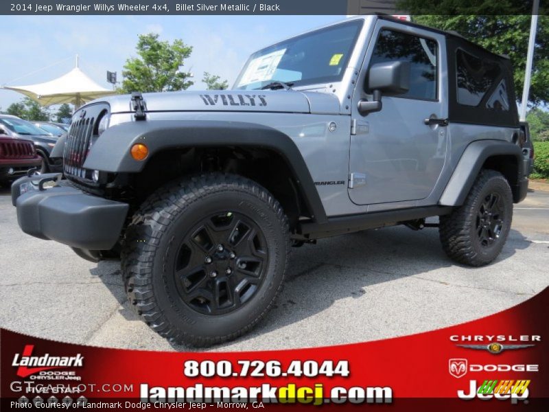 Billet Silver Metallic / Black 2014 Jeep Wrangler Willys Wheeler 4x4